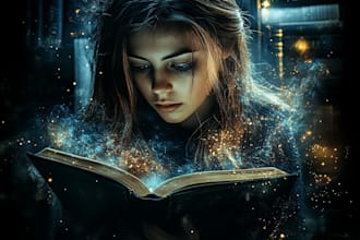 create a unique fantasy book cover illustration