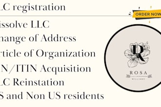 handle US llc registration, llc reinstatement llc dissolution llc address change