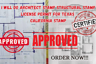 do architect stamp structural stamp license permit for texas california stamp