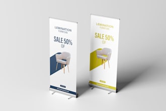 design roll up, retractable, pull up banner for your event