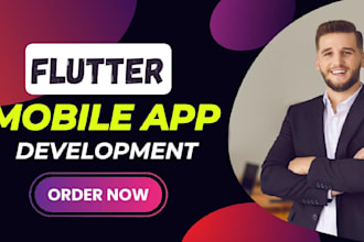 develop a high performance flutter app, android app with a modern UI