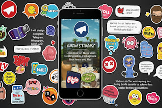 design custom stickers for telegram, whatsapp, instagram, twitch and kick