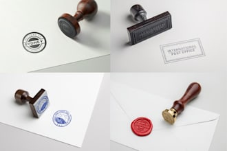 design a professional rubber stamp logo, award seal, wax seal and web badge