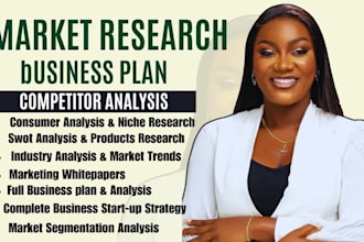 conduct market research,swot and competitor analysis,business plan market trends