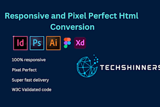 convert PSD , xd , sketch and figma to HTML