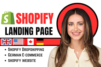 design a shopify product landing or shopify website using pagefly replo gempage