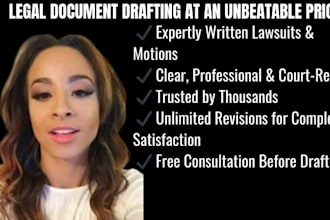 prepare legal document, lawsuits complaint, motions