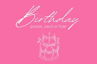 design birthday flyer, card ou poster
