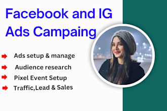 run fb, ig ads campaign, meta ads,  increase traffic to your site