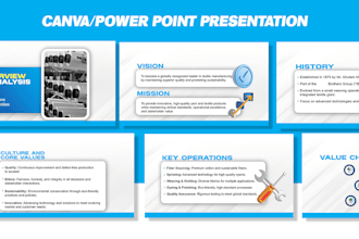 create investor pitch deck, business presentation, and canva slides design