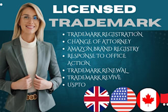 do trademark attorney revive, registration and renewal for amazon brand at uspto