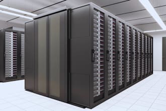 do 3d cgi server room, IT offices, tech hubs, data center design