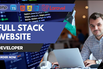 be your fullstack website developer php laravel frontend backend firebase django