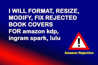 format, resize, and fix rejected book covers from amazon kdp