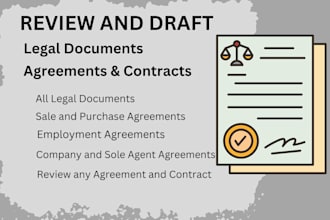 draft and review agreements, contracts, and legal documents