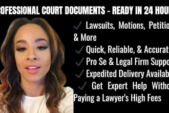 write legal complaint and agreement