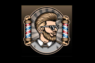 do outstanding barber shop logo for your business