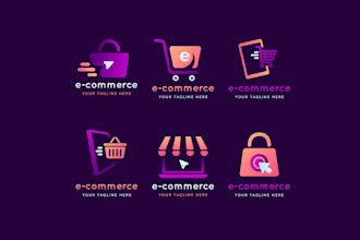 make ecommerce and online shopping logo design
