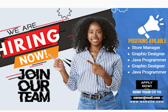design professional hiring and job vacancy banners