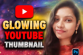 craft custom glowing youtube thumbnail