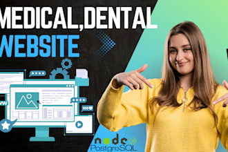 create futuristic medical, healthcare, dental website