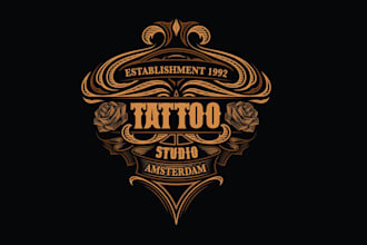 design logo for tattoo studio and tattoo artist