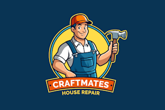 do home repair, painting, roofing, handyman logo