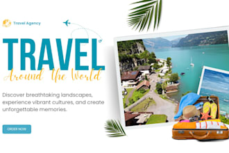 design travel itinerary, travel agency logo brochure, banner, carousel, ads