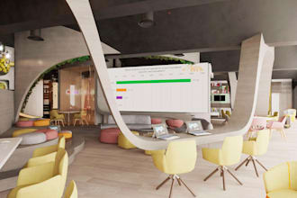 provide office interior and exterior design with full plans