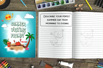 amazon KDP journal design, book cover and pages design