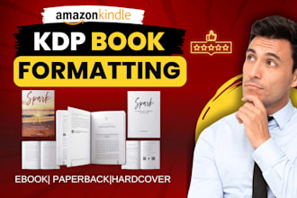 do amazon kindle book formatting and layout designing for ebook, paperback