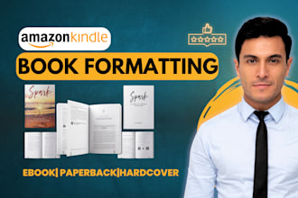 do amazon kindle book formatting and layout designing for ebook, paperback