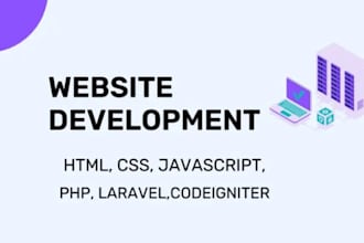 develop and maintain custom website using PHP codeigniter