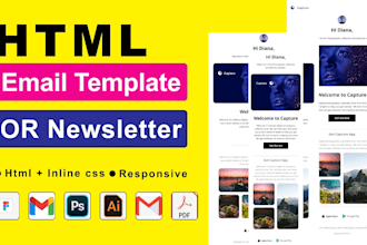 create HTML responsive email templates, signature or newsletter
