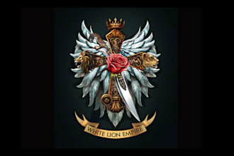 make luxury heraldic, coat of arms logo