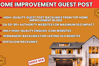 do guest post on home improvement and real estate blogs with dofollow backlink