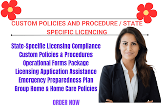 get licensed, write group home care healthcare agency policy and procedure nemt