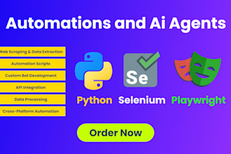 build automations and ai agents using playwright selenium and python