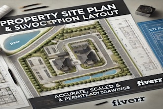 design property site plan, plot plan, subdivision, layout, landscape for permit