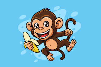 draw cute cartoon characters, animal in 24 hours
