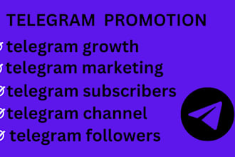 get 500m users to telegram group or channel, active investor to get sales