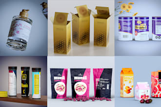 design 3d supplement bottle, box, and jar mockups for amazon listings