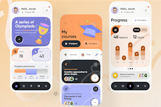 kid learning app ui ux design quiz education game website design uiux designer