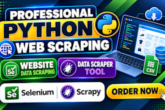 do python web scraping, data scraping and build web scrapers