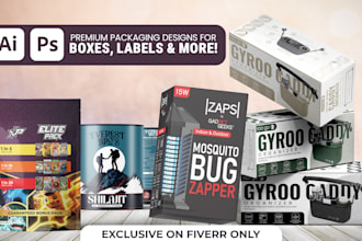 do amazon, ebay, shopify product packaging design for you