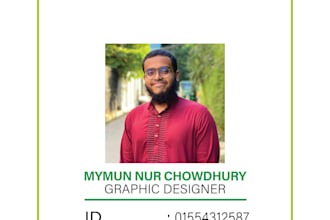 design stunning id card, business card, name card