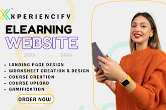 create online course with worksheets, xperiencify setup and gamification