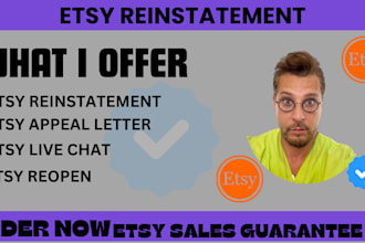 reopen etsy suspended account etsy account reinstatement live chat appeal letter