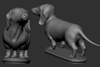 create 3d printable animal model, 3d pet miniature, toy statues,zbrush sculpting