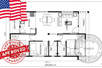 pe stamp and seal floor plan architectural drawings city permit in USA
